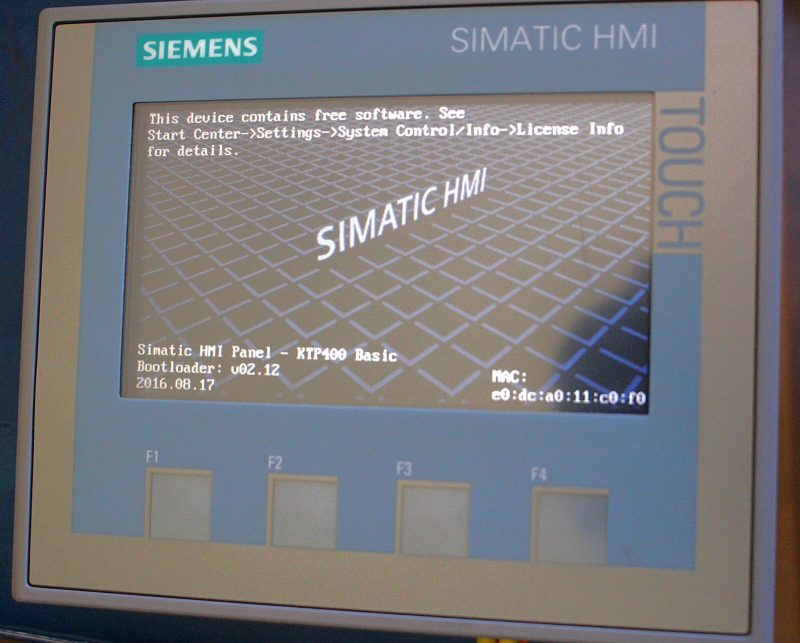 Simatic HMI KTP400 Basic 6AV2123-2DBO3-0AX0 - Image 3